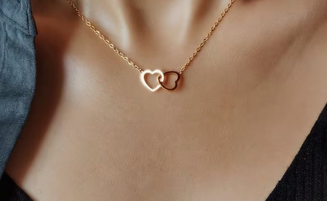 The Shared Heart Necklace in Gold
