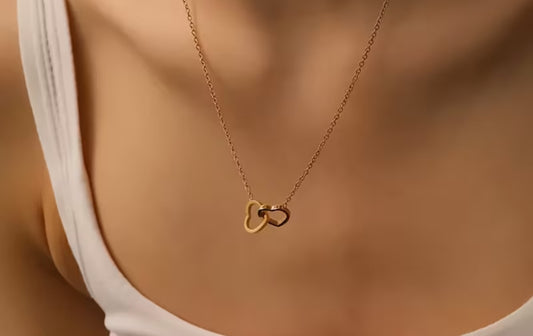 The Shared Heart Necklace in Gold