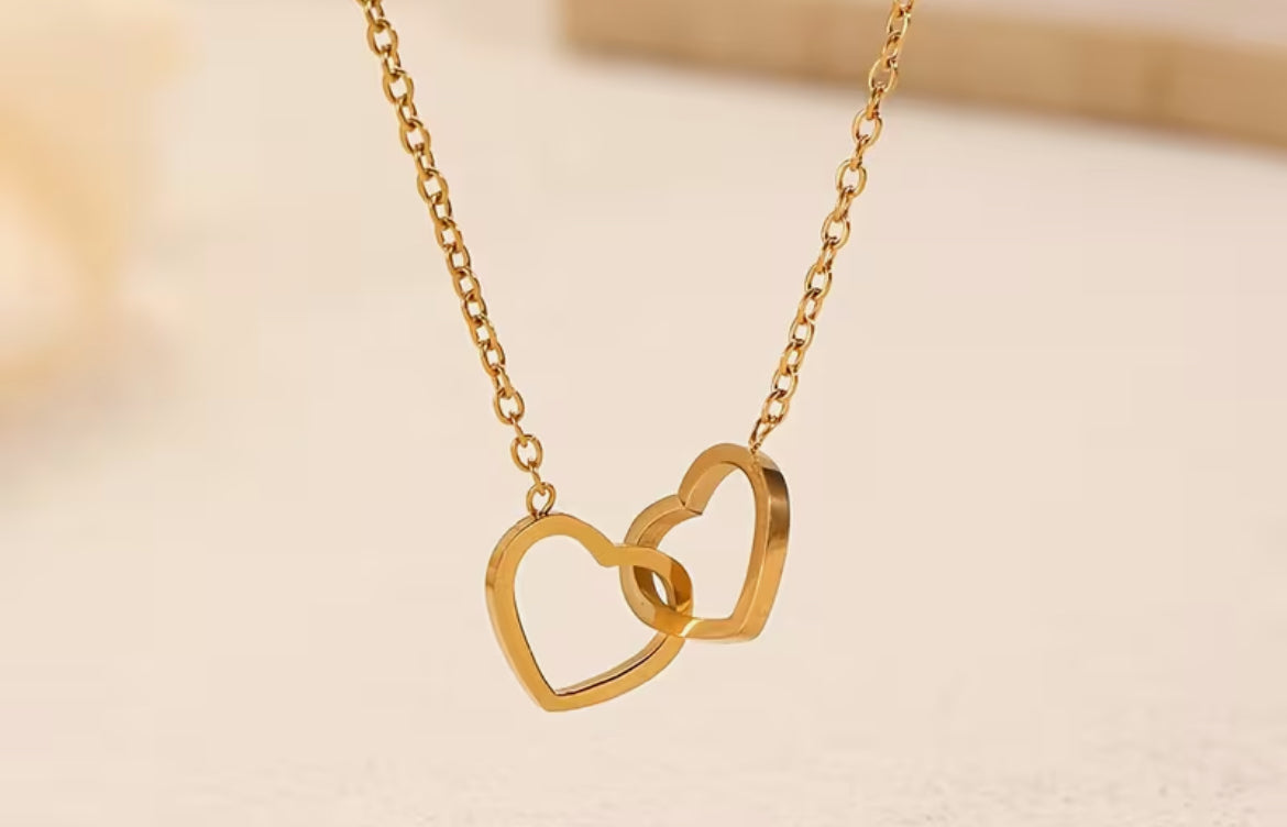 The Shared Heart Necklace in Gold