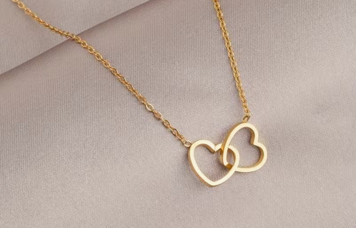 The Shared Heart Necklace in Gold