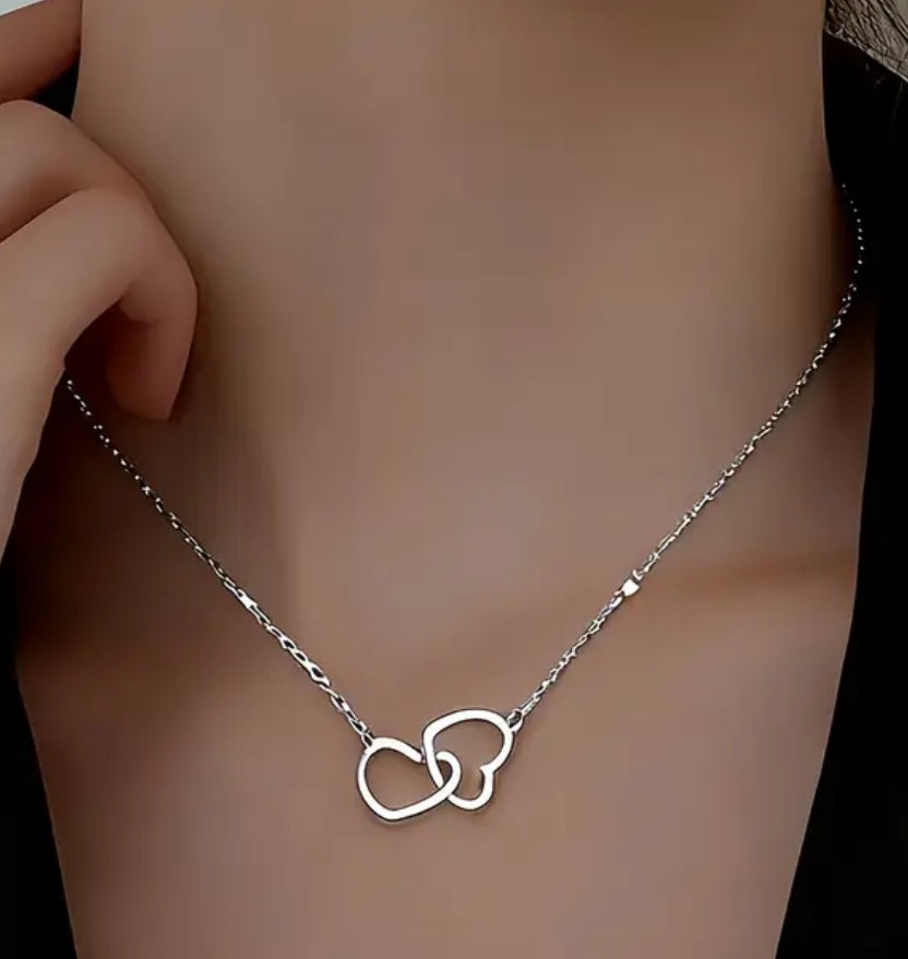 The Shared Heart Necklace in Silver